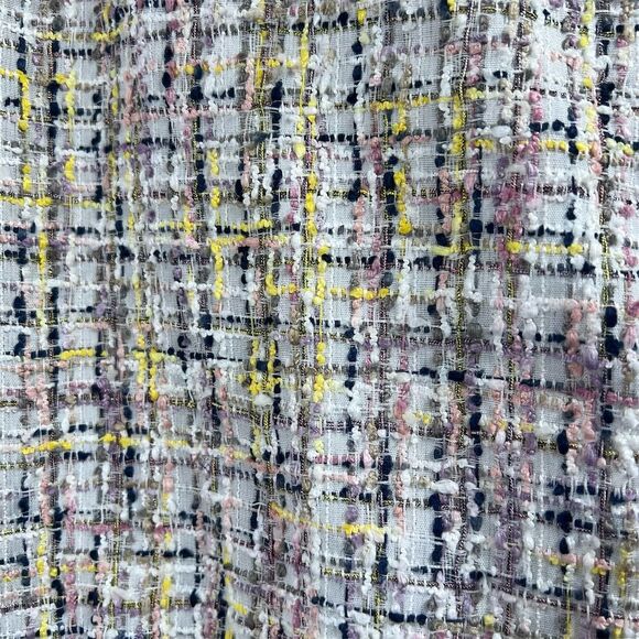 EST 1946 Women's Tweed Moto Jacket XL Multicolor Fringe Zip Mid-Length - Picture 5 of 8